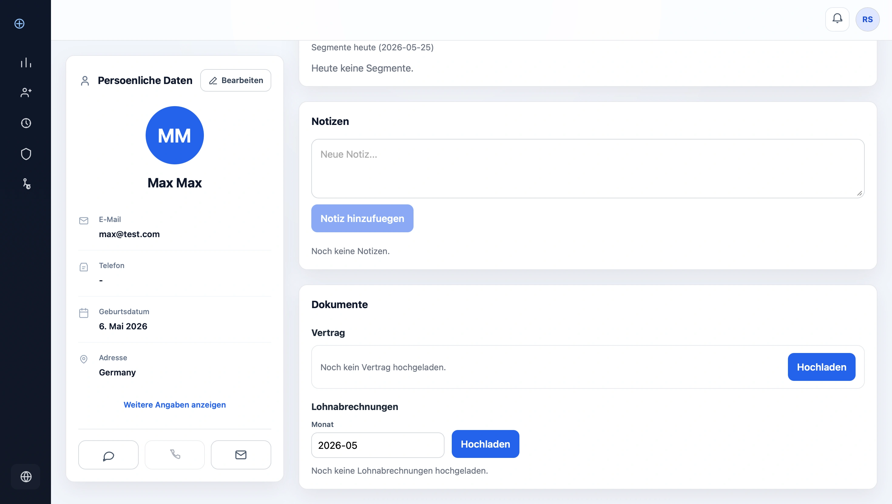 Document management interface